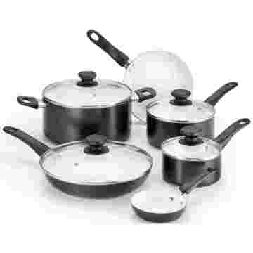 Amazon Vendor Eco Ceramic Nonstick Cookware Set 10-Piece Black